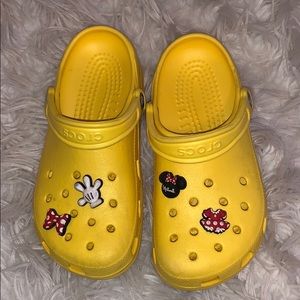 Yellow Crocs WITH charms!